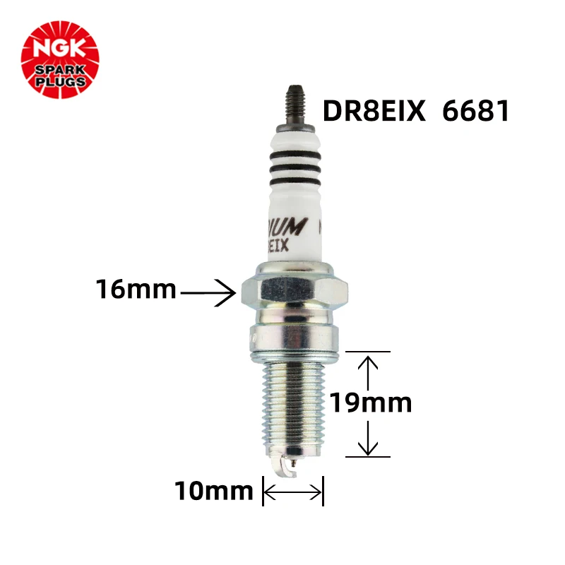 NGK Motorcycle Iridium alloy spark plug DR8EIX 6681 suitable for Zongshen/New continent Honda/Chongqing Construction(1pcs)