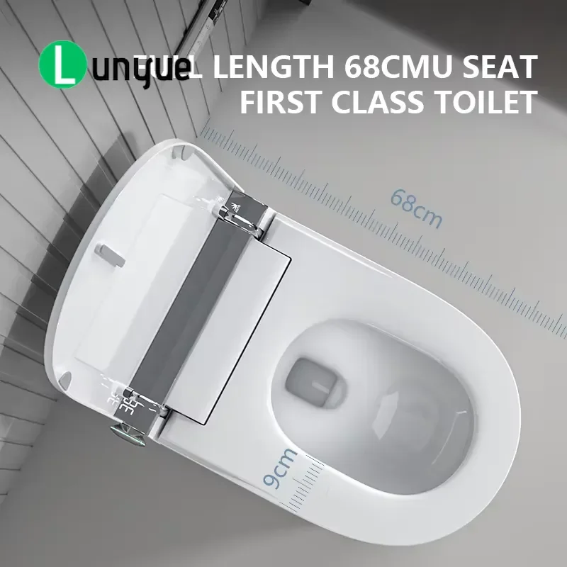CUPC Certified Floor to Ceiling Silver Smart Toilet Automatic Flush Electric Ceramic Bathroom Fixture Modern Design