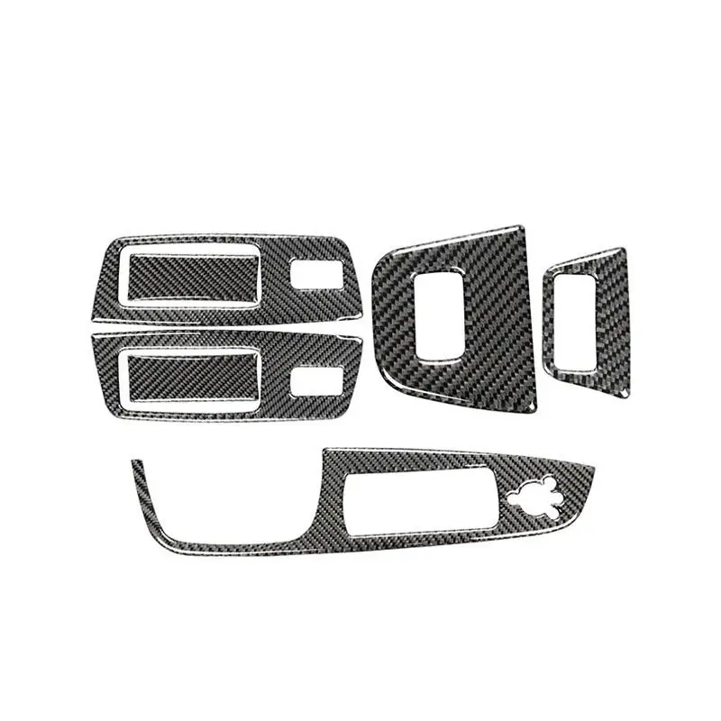 7pcs Car Inner Window Switch Button Panel Decorative Sticker Interior Modification Accessories Frame Trim For Audi Q7 2007-2015