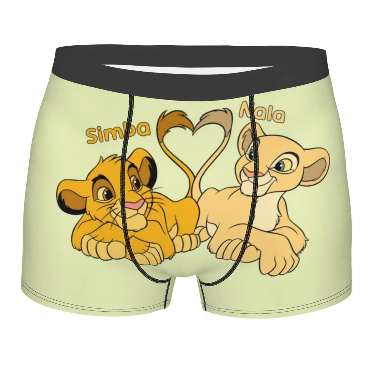 Custom Male Cool Simba And Nala Cartoon Underwear The Lion King Hakuna Matata Boxer Briefs Breathable Shorts Panties Underpants