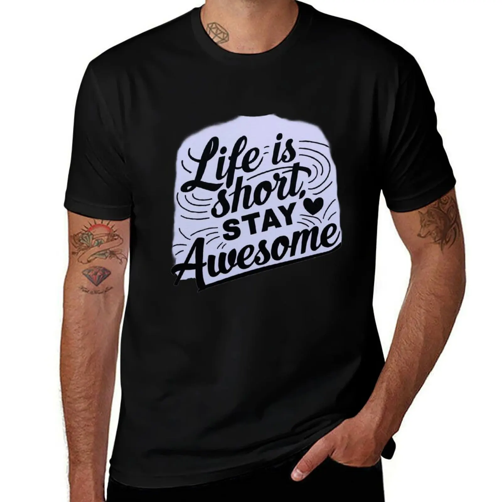 life is short T-Shirt Utility Work Short Sleeve Top T-Shirt