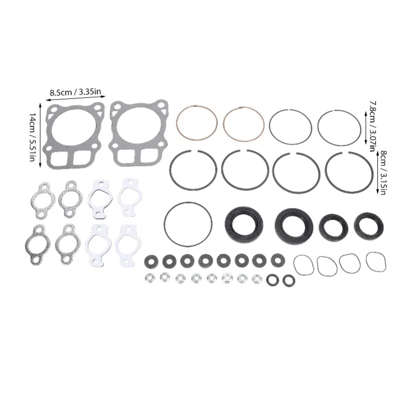 Engines Overhaul Kit Aluminum Alloy Pistons Rings Gasket Set Compatible For CH18 CH20 CH22