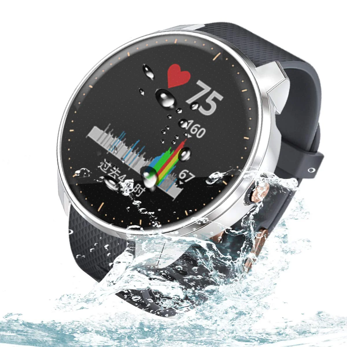 

Sporty Durable Tpu Protective Case Shockproof Scratch-Resistant Watch Shell Compatible For Garmin 3 Smartwatch Silver