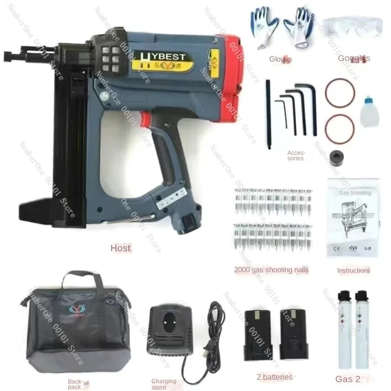 Gas Gun Pneumatic Nail Gun Door and Window Trunking Steel Nail Nailing Multifunctional Gas Gun