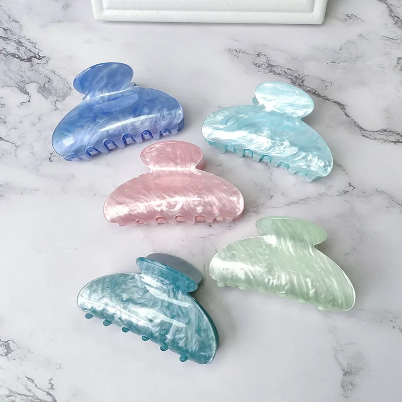 الاكريليك متوسطة مخلب كليب الكورية نمط إكسسوارات الشعر مشبك ذيل حصان أنيق مقاطع الشعر البوهيمي النساء الساخن بيع دبوس الشعر