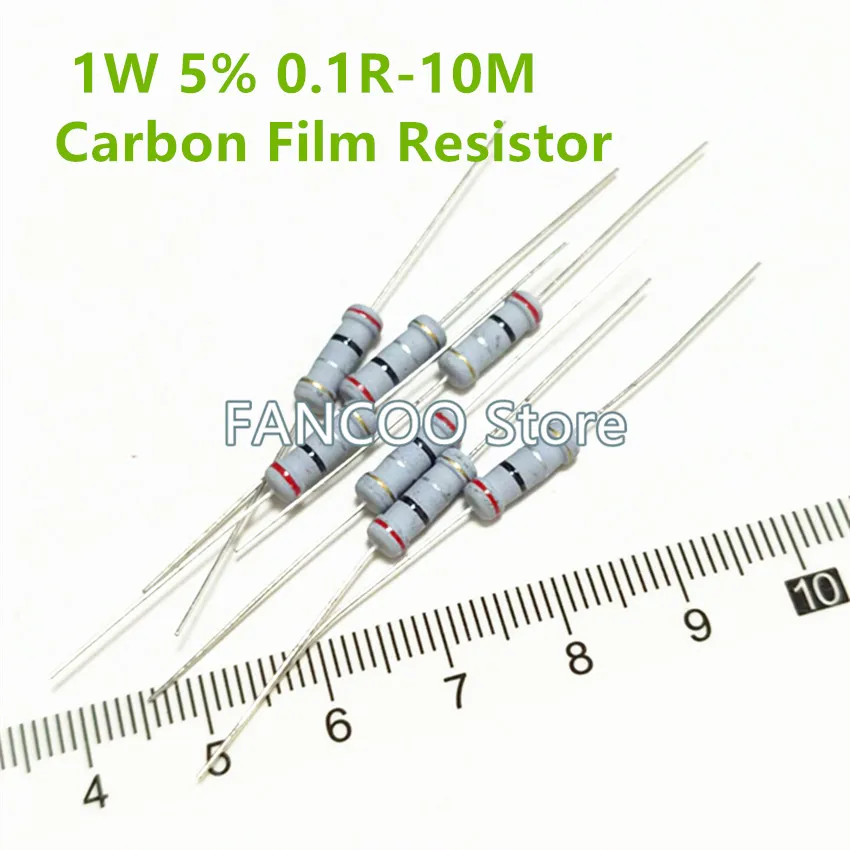 

500PCS/BAG 1W 5% Carbon Film Resistor 110R-1K 110R 120R 130R 150R 160R 180R 200R 220R 240R 270R 300R 330R 360R 390R 430R 470R