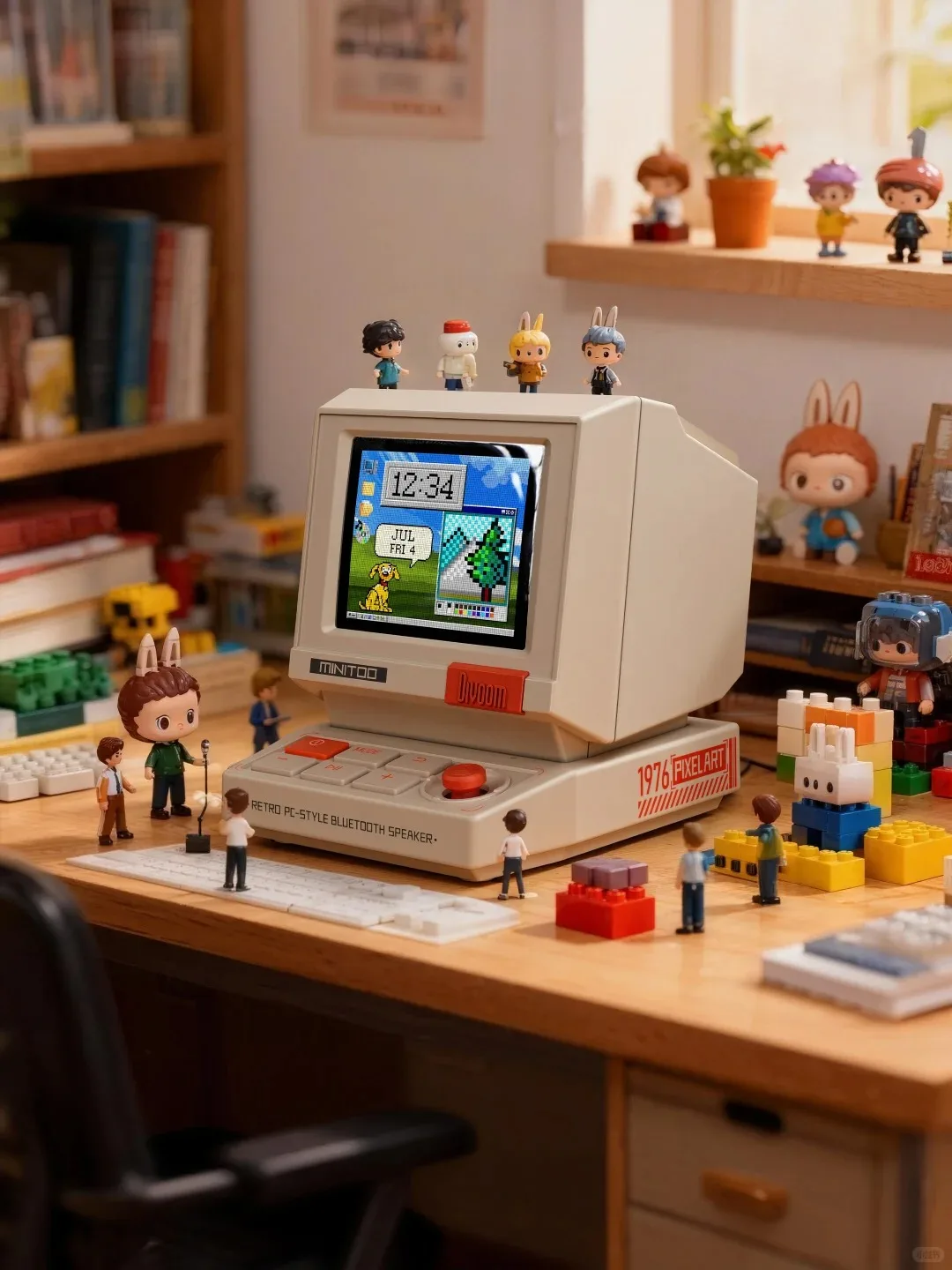 

Divoom Minitoo PC-style Pixel Bluetooth Wireless Speaker Mechanical Retro Computer Model Smart Speaker Desktop Ornament