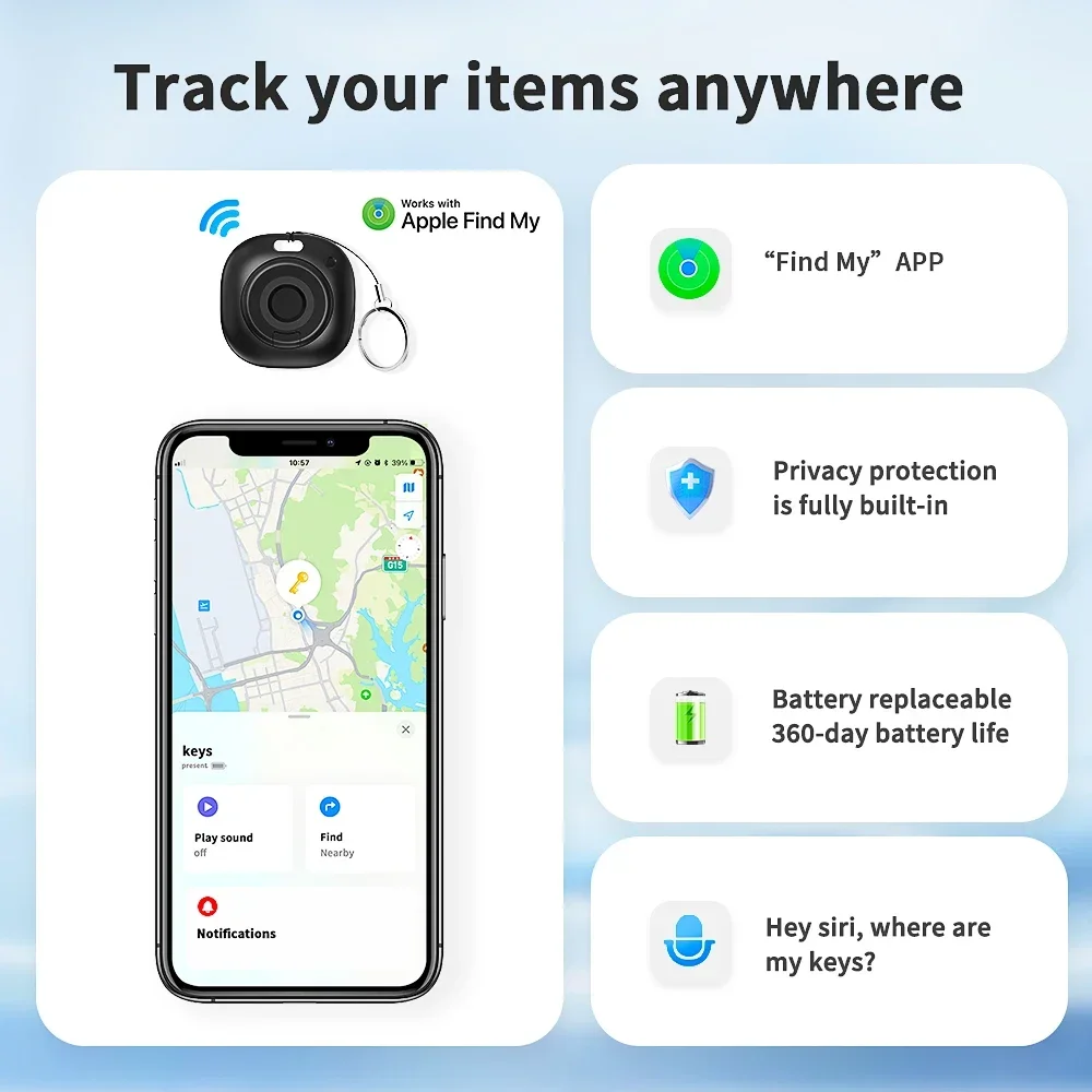 Brand new original factoryBrand new original factorySmart Find My Tag Tracking Locator Device Mini Blue tooth Item Finder Tracke