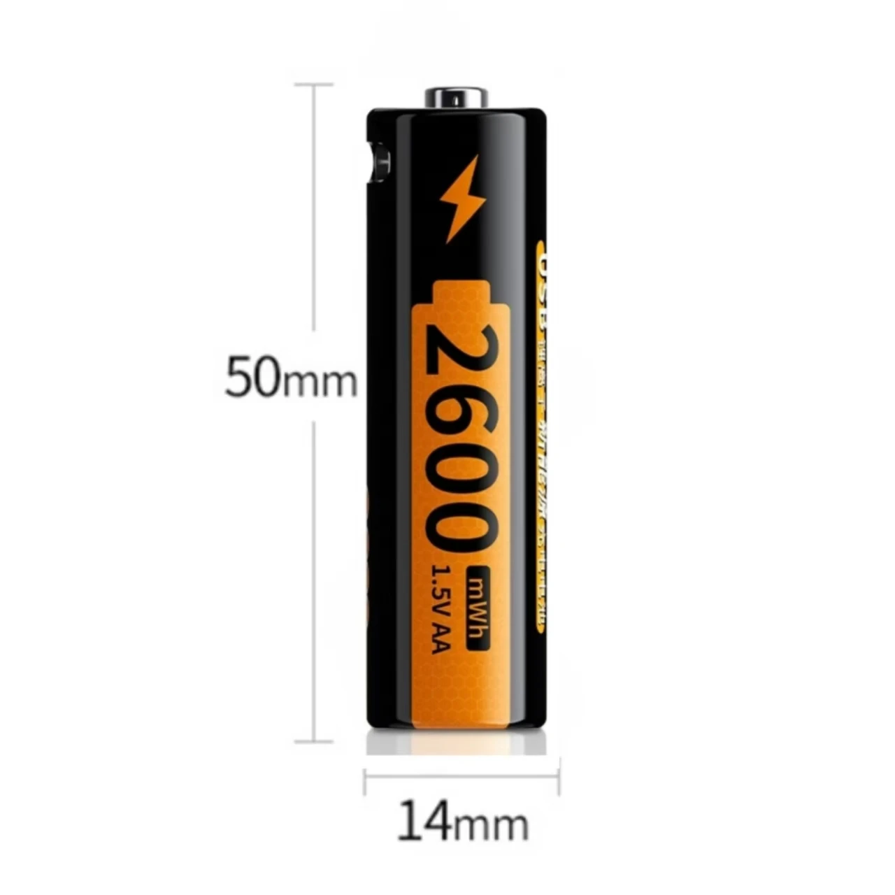 2600 мВтч 1,5 В AA аккумуляторная батарея USB литиевая аккумуляторная батарея Type-c зарядный кабель для зарядки