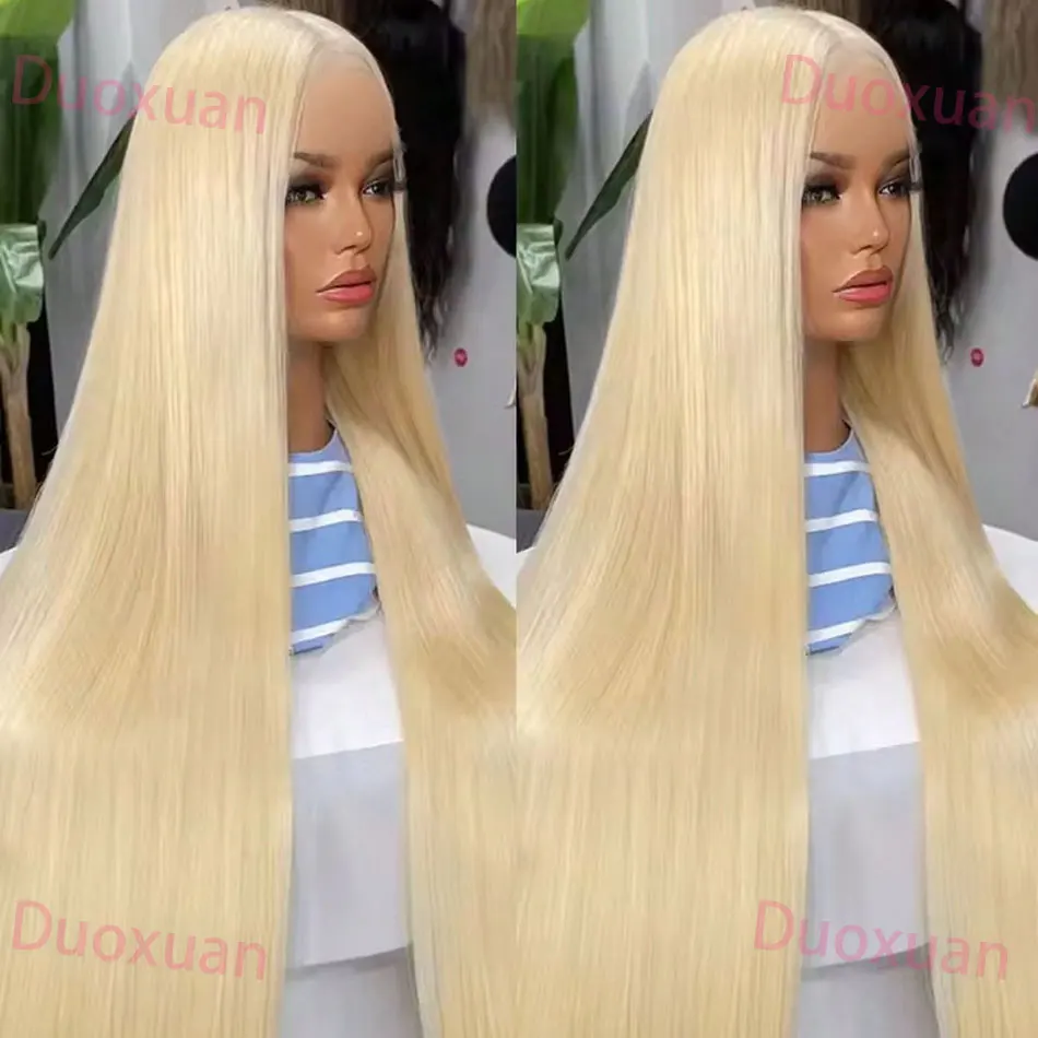 613 13x6 HD 레이스 프론탈 가발 스트레이트 인모 가발 200% 밀도 프리 플러킹 블론드 가발 13x4 레이스 프론트 가발 613 인모 가발