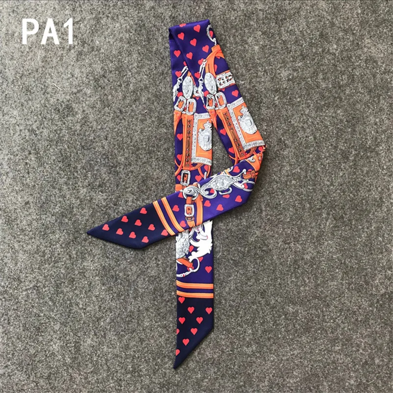 Mermaid And Heart Printing Silk Scarf For Women Luxury Brand Foulard Women Tie 2024 New Fashion Head Scarves For Ladies And Girl