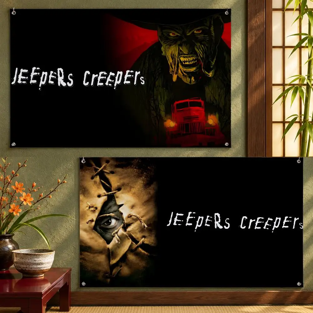 Jeepers Creepers Flags Wall Hanging With 4 Grommets For Bedroom Dorm Room Garden Party
