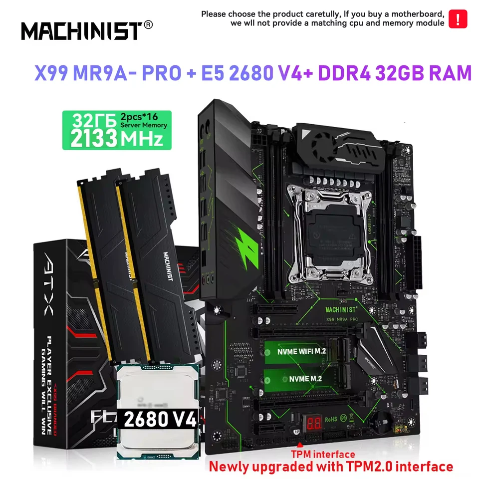 MACHINIST X99 Motherboard LGA2011-3 Xeon E5-2680 V4 DDR4