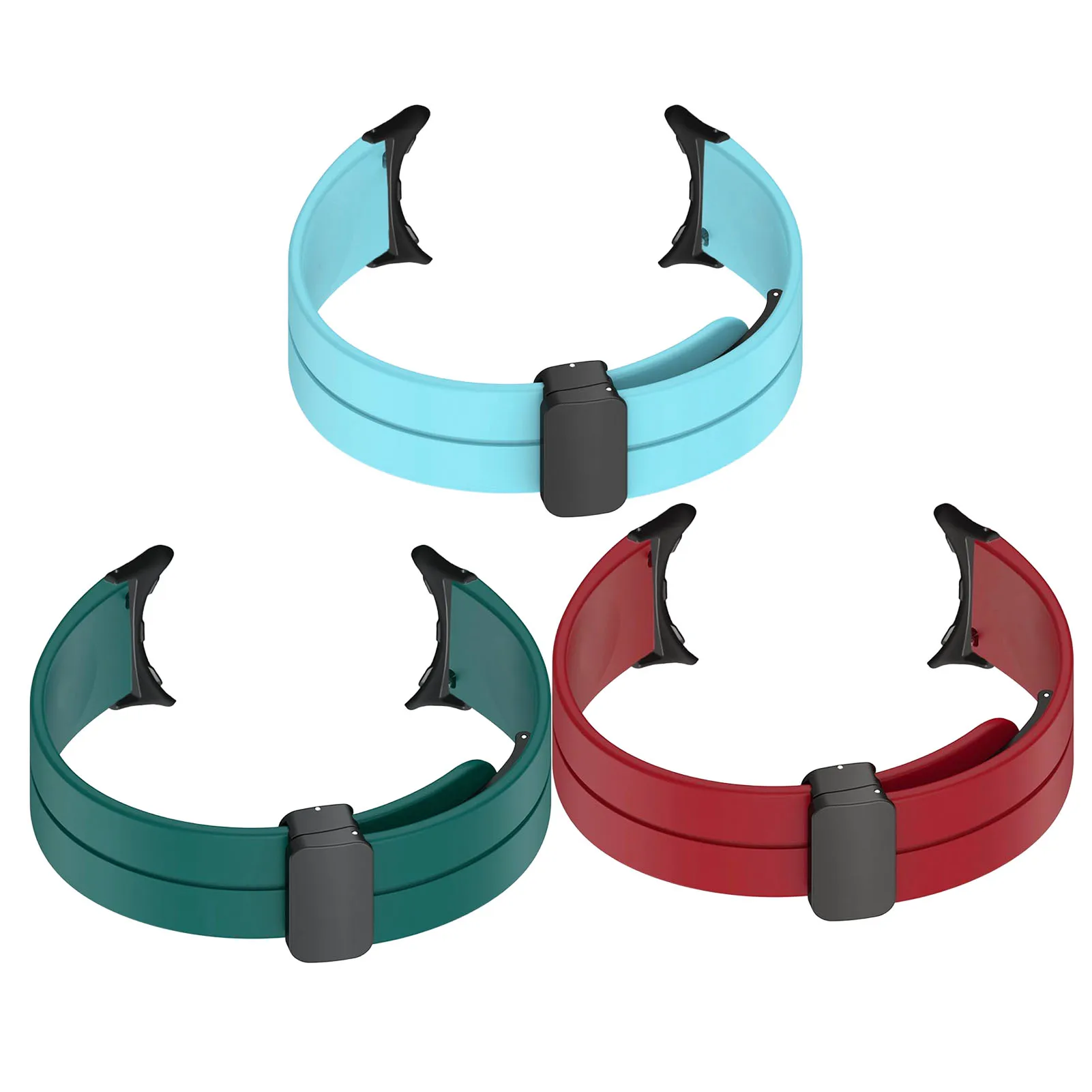 سوار معصم متوافق جيد، جزء بديل من السيليكون المطاطي، ناعم ومسامي للساعات الإلكترونية