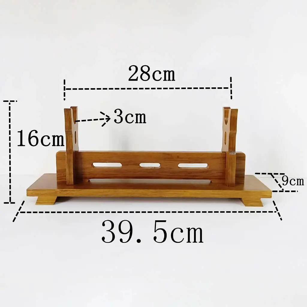Samurai Sword Display Stand Holder Wooden Rack for Wakizashi Tanto Knife Support Vintage Style Showcase