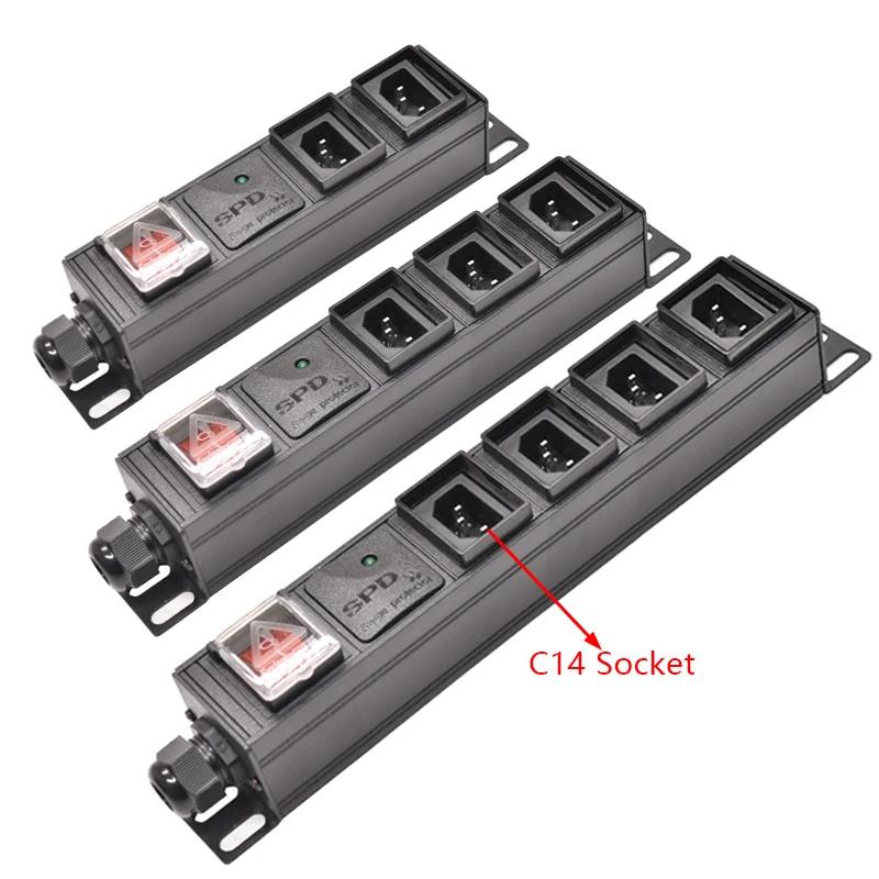 خزانة شبكة PDU قطاع الطاقة C14 المقبس 2-9-طريقة جهاز توزيع الطاقة مع التبديل حماية عرام 2 متر تمديد كابل