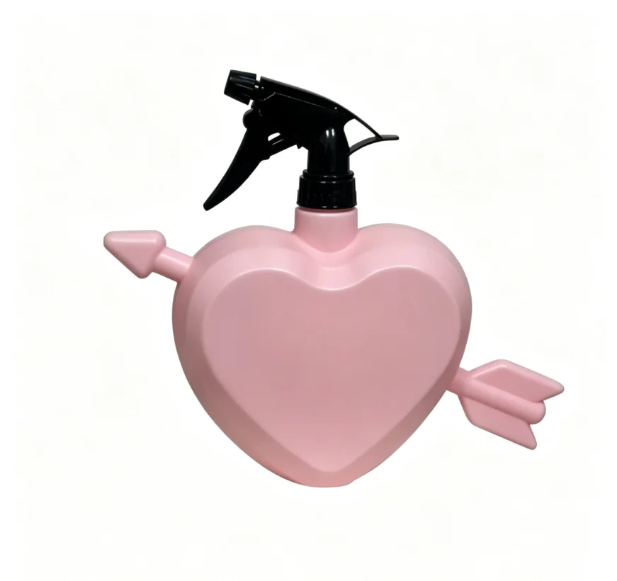 Romantic Heart Arrow Decor Handheld Mist Sprayer Lightweight Water Spray Bottle For Indoor Plants Daily Salon Cleaning