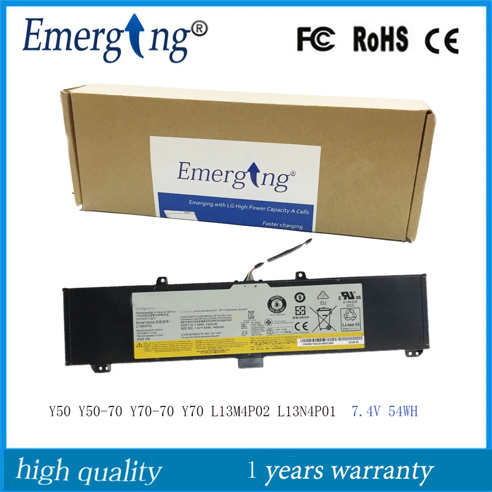 

Новинка, оригинальный аккумулятор для ноутбука Lenovo Y50, 7,4 В, 54 Вт/ч, фотосессия, Детская модель Y70, L13N4P01, L13M4P02