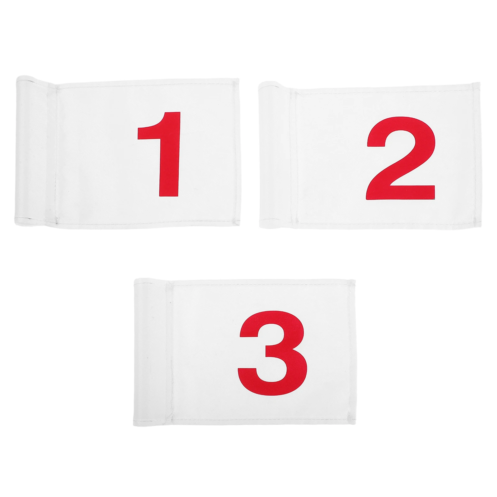 

3pcs Golf 8.65X6.29Inch Nylon Numbered Pin Flags Putting Practice Hole Training Aid Portable Lightweight Standard