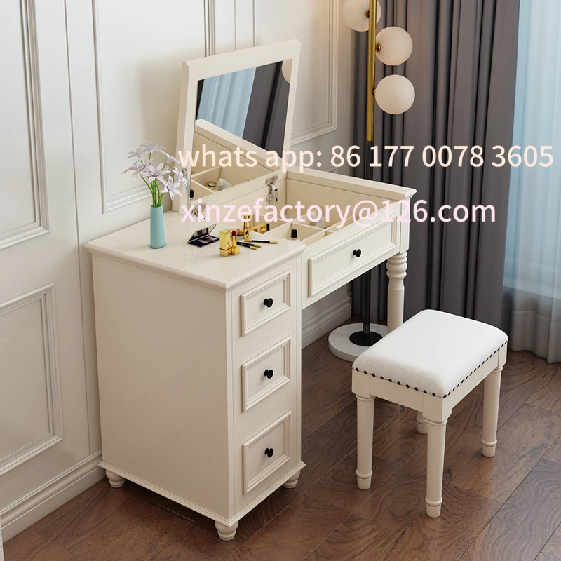

Customizable American solid wood flip dresser bedroom now integrated small apartment furniture