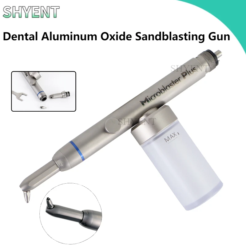 

1set New Dental Aluminum Oxide Sandblasting Gun Equipped with Cooling Function 2/4 Holes Nterface Microetcher Sandblaster