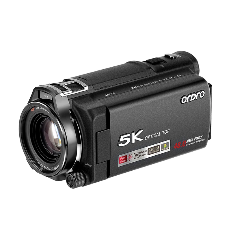 ORDRO XV80 Live Streaming Camera 4K 12X Optical Zoom Digital Camcorder Vlog Videos  Photograph Camara