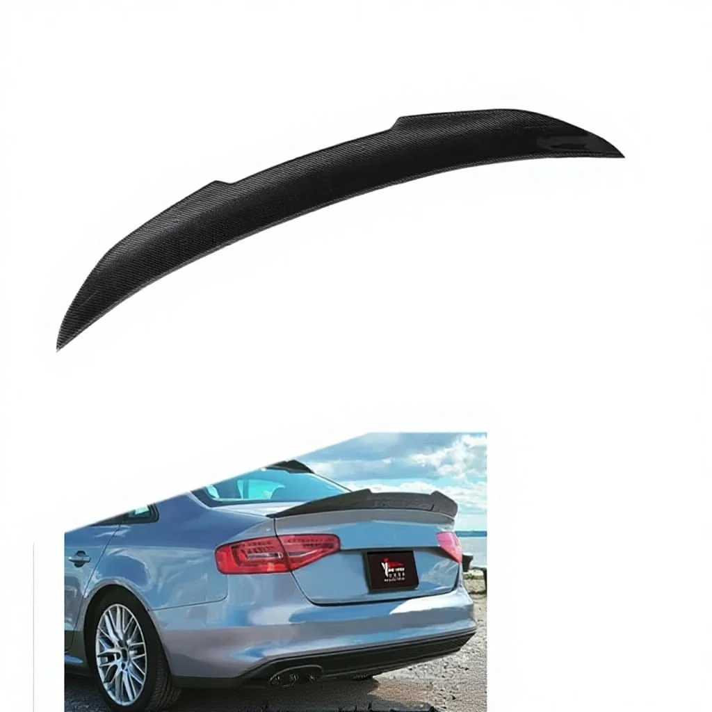 

Carbon Fiber PSM Rear Spoiler Tail Fixed Wing For Audi A4 B85 13-16 Matte Carbon Fiber Rear Spoiler Tail Fixed Wing
