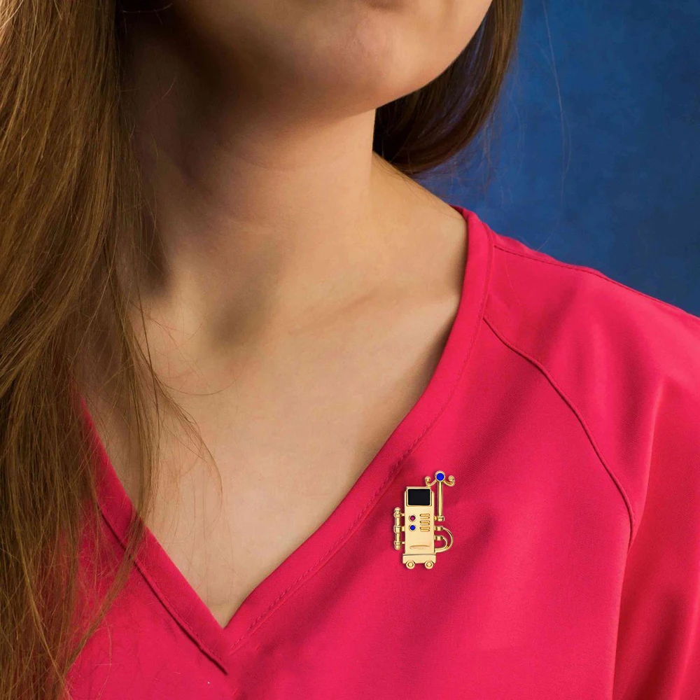 دبابيس بروش لطب المسالك البولية الطبي من Hanreshe ، شارة طية صدر رائعة كريستالية ، مجوهرات لطالب الطب والممرض والطبيب