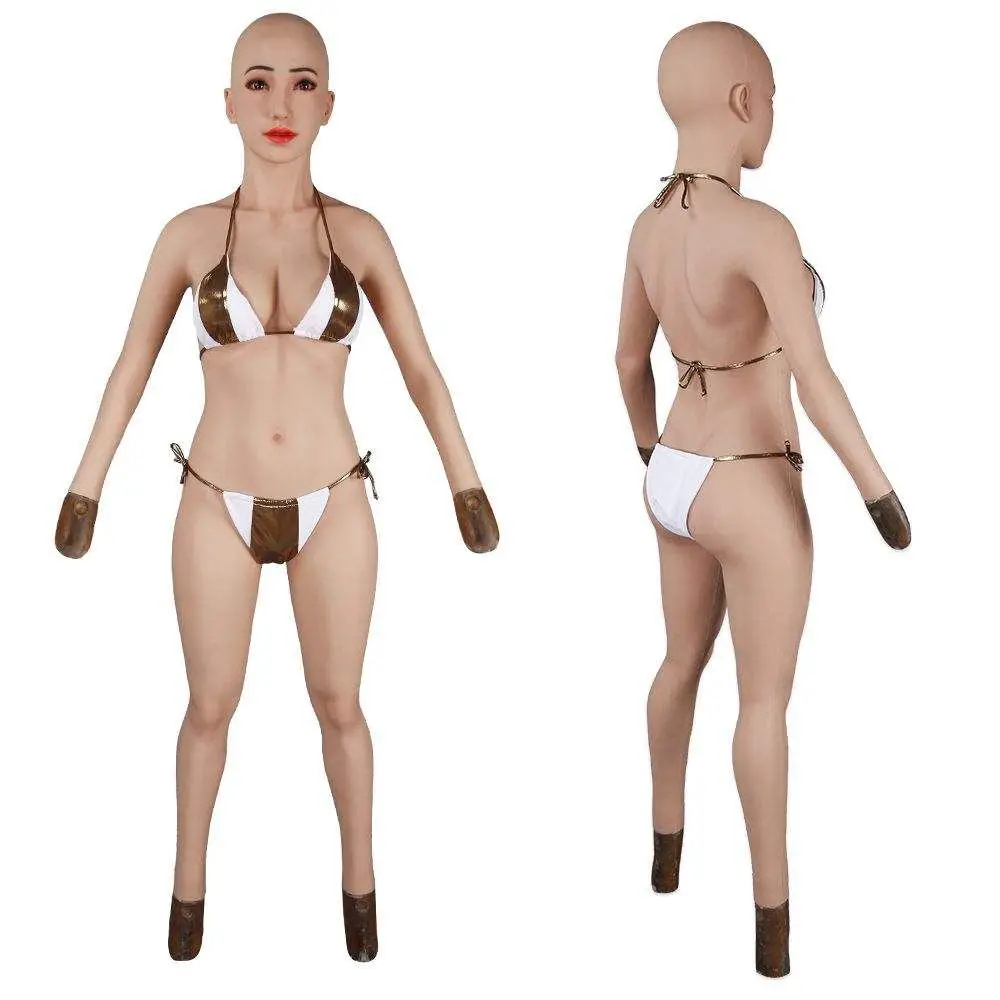 Artificial Silicone Full Bodysuit Sexy Boobs E Cup and Fake Vagina With Head Man to Woman Cosplay Crossdresser Transgender