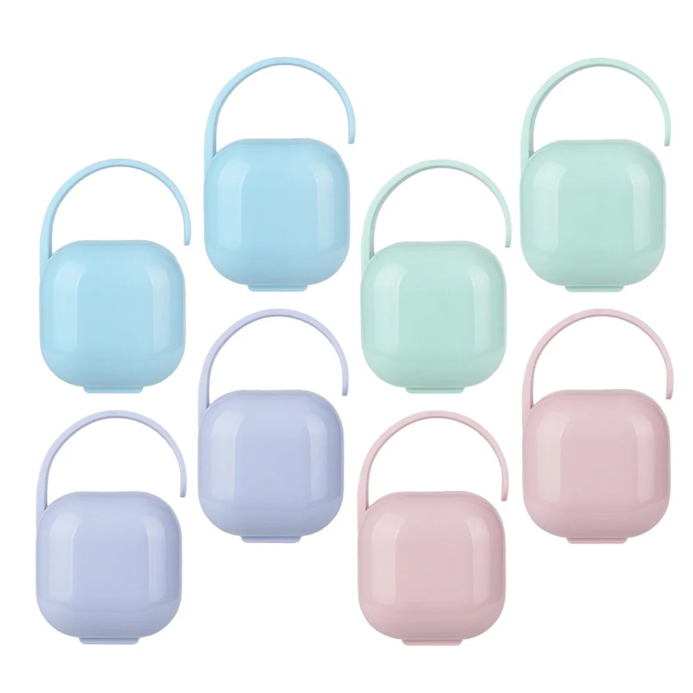 8 قطعة حافظة حاوية اللهاية حامل مصاصة السفر تصميم محمول آمن وصحي لعربة الأطفال أو حقيبة الحفاضات #3