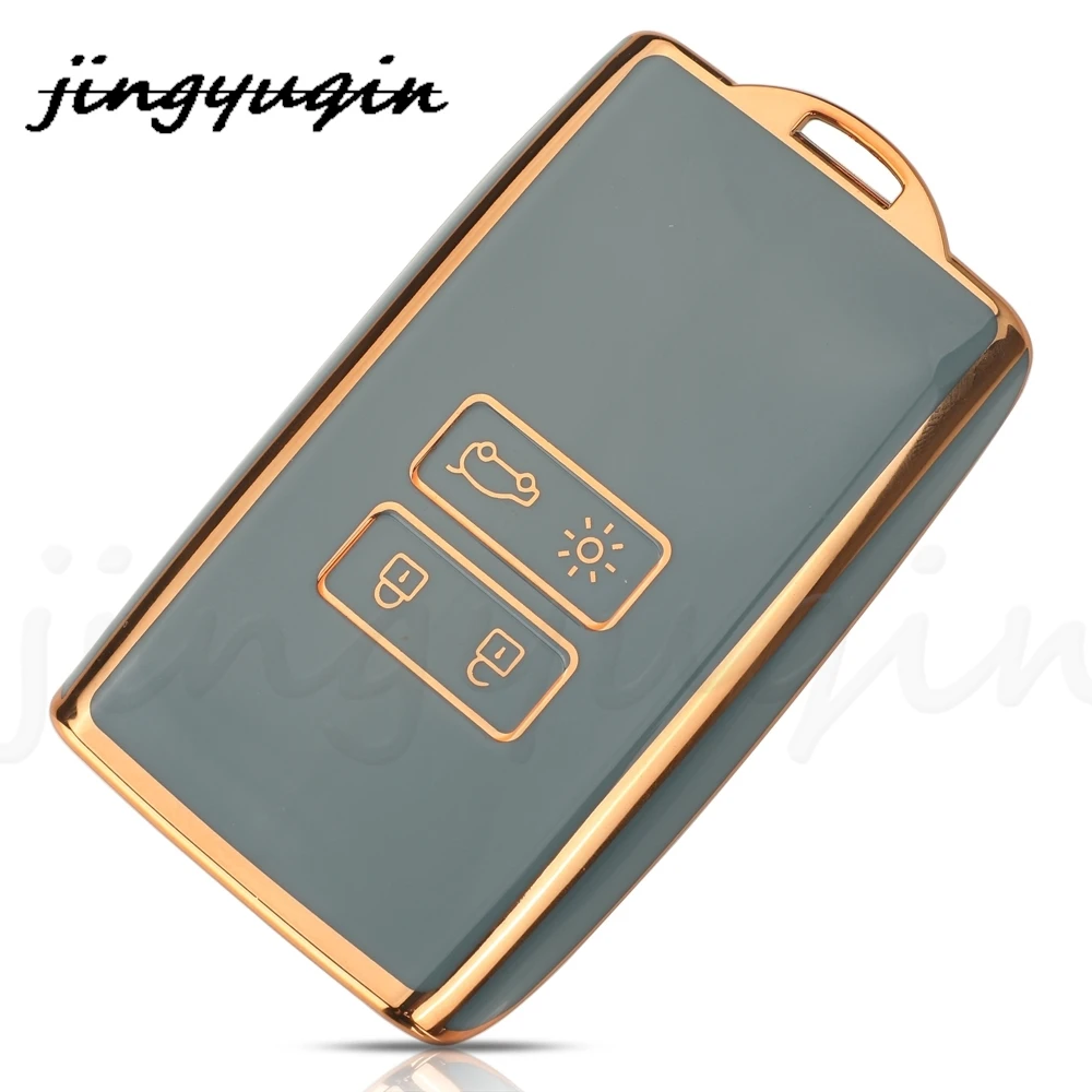JYQ TPU Auto Remote Car Key Case Cover For Renault Espace 5 Kadjar Koleos Captur Megane 4 Talisman Arkana For Dacia Sandero