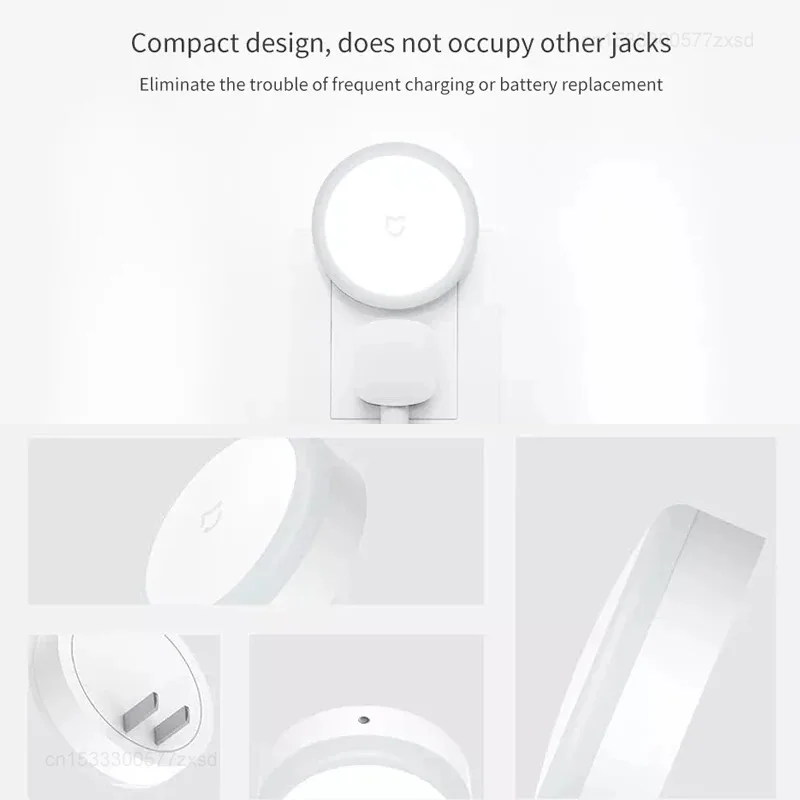 Original xiaomi mijia plug-in night light 0.4w interruptor de toque acende automaticamente luzes led lampara de noche dormitório lâmpada