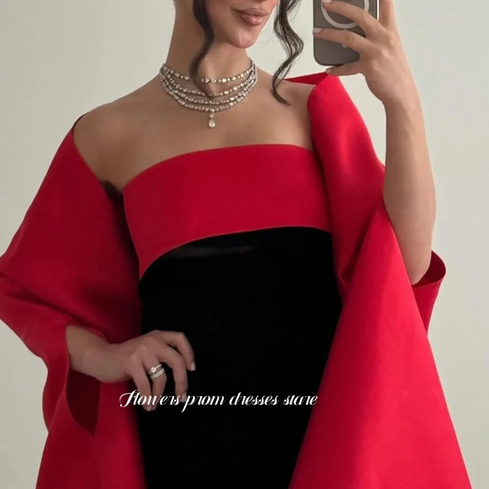 فستان سهرة بألوان زهور بدون أكتاف فستان أحمر للحفلات الراقصة فستان الحفلات مناسبة رسمية فستان المشاهير حسب الطلب