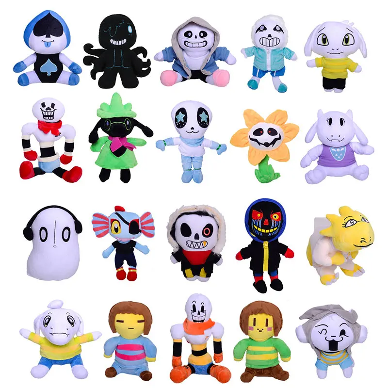 

Game Undertale Plush Doll Toy Cosplay Cartoon Sans Papyrus Ootopus Music Alphys Frisk Stuffed Animal Props for Kids Fans Gifts