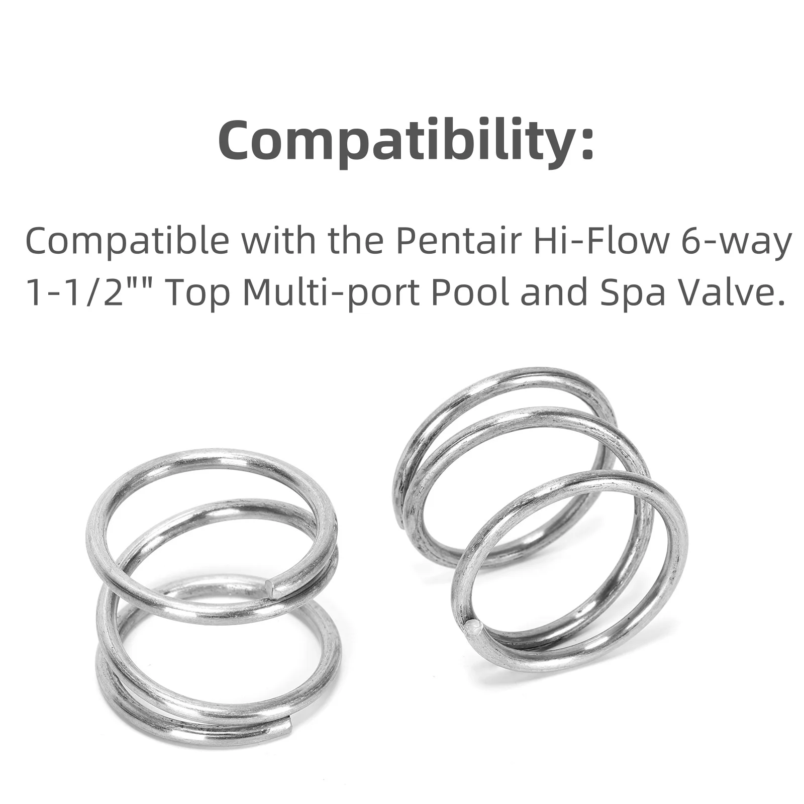Ruimou 2Pcs Compression Spring(272400 261049)Compatible With Pentair Hi Flow 6-Way 1-1/2-inch Top Multi-Port Pool And Spa Valve