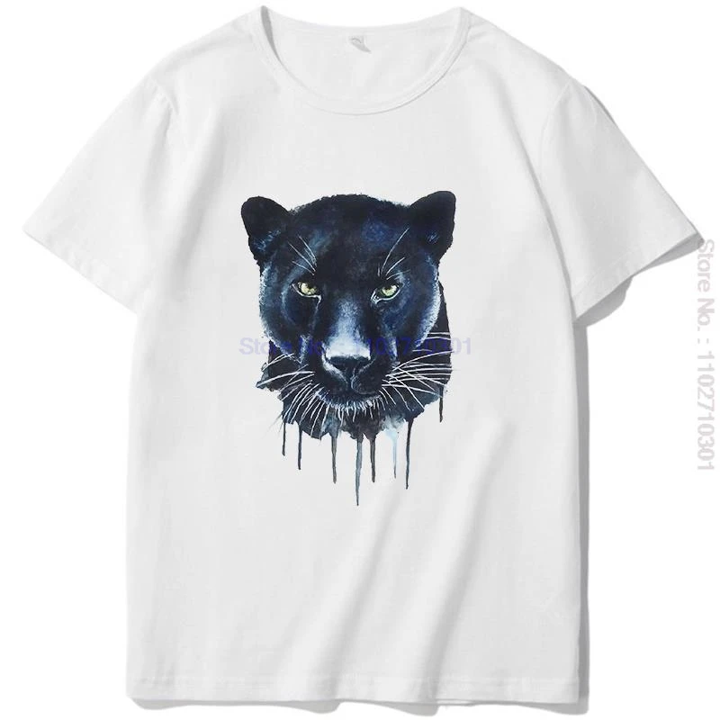 

Summer T Shirt For Men Panther Tattoo Graphic T Shirts Cotton Short Sleeve t-shirt New Shirts And T-Shirts Men's Clothing