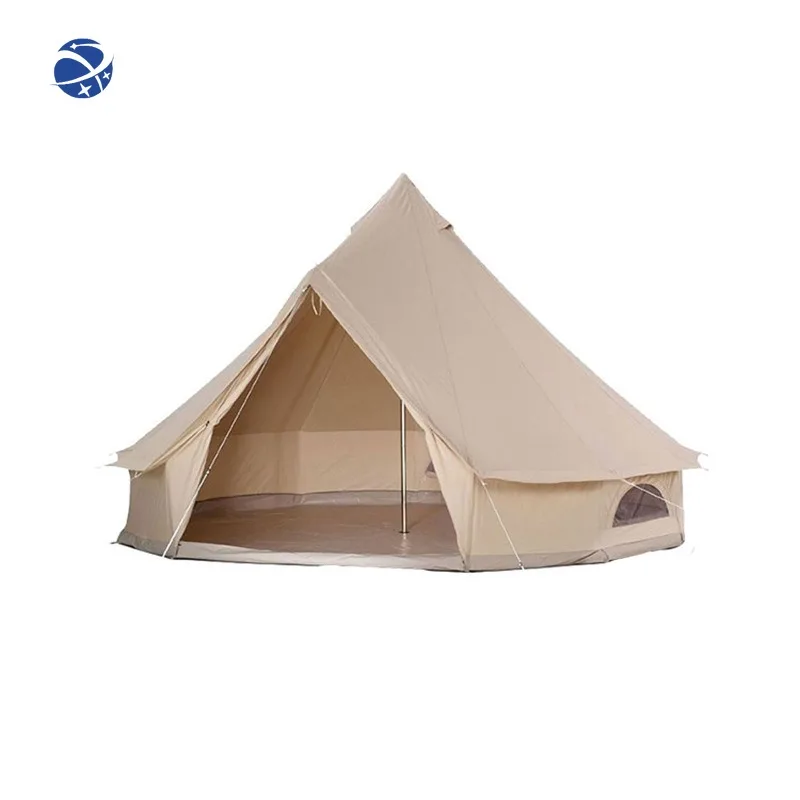 YunYi Custom Luxury Glamping Waterproof Retardant Mongolian Indian 3-6m Cotton Canvas Yurt Tenda Bell Tent For Outdoor Camping