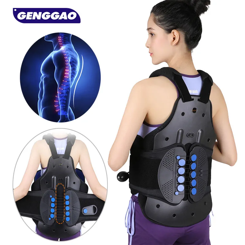 

TLSO Thoracic Full Back Brace for Men and Women-Universal Treat Kyphosis,Compression Fractures,Osteoporosis,Upper Spine Injuries