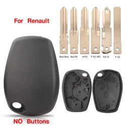 jingyuqin NO Buttons Transponder Key Shell For Renault Logan Kangoo Duster Clio Twingo Modus Primastar Dacia Nissan Opel