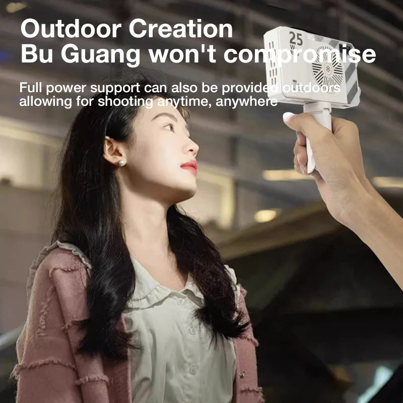 25W RGB Camera Light Video Fill Lamp Dimmable 2500K-9000K CRI≥95 Portable Mini Handheld Pocket Light for Tiktok YouTube