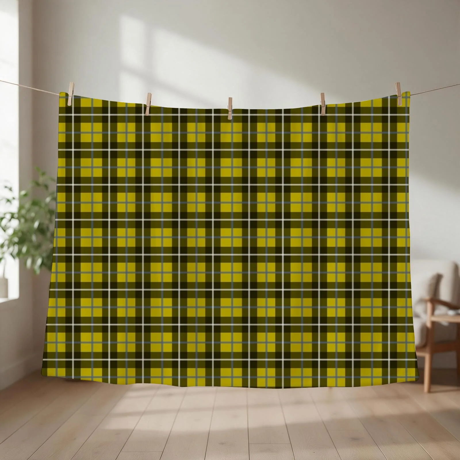 Cornish National Tartan Throw Blanket couch cozy soft plush fuzzy picnic outdoor blanket