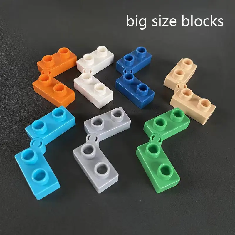 Big Size Bricks Hinge Loose Joint Parts DIY Education Building Block Compatible with Lego DUPLO Brick Toy for Children