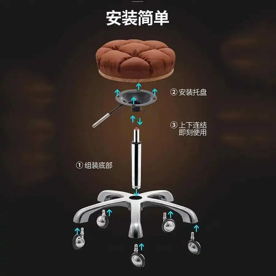 

Multifinction Hairdressing Chair White Wheel Makeup Artist Hairdressing Chair Latest Luxury Seat Salon Memory Sandalye Chairs