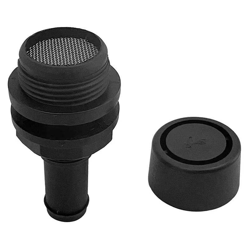 Black Nylon Straight Fuel Vent With Mounting Gasket For Boat Yachts Ships Marine Accessories
