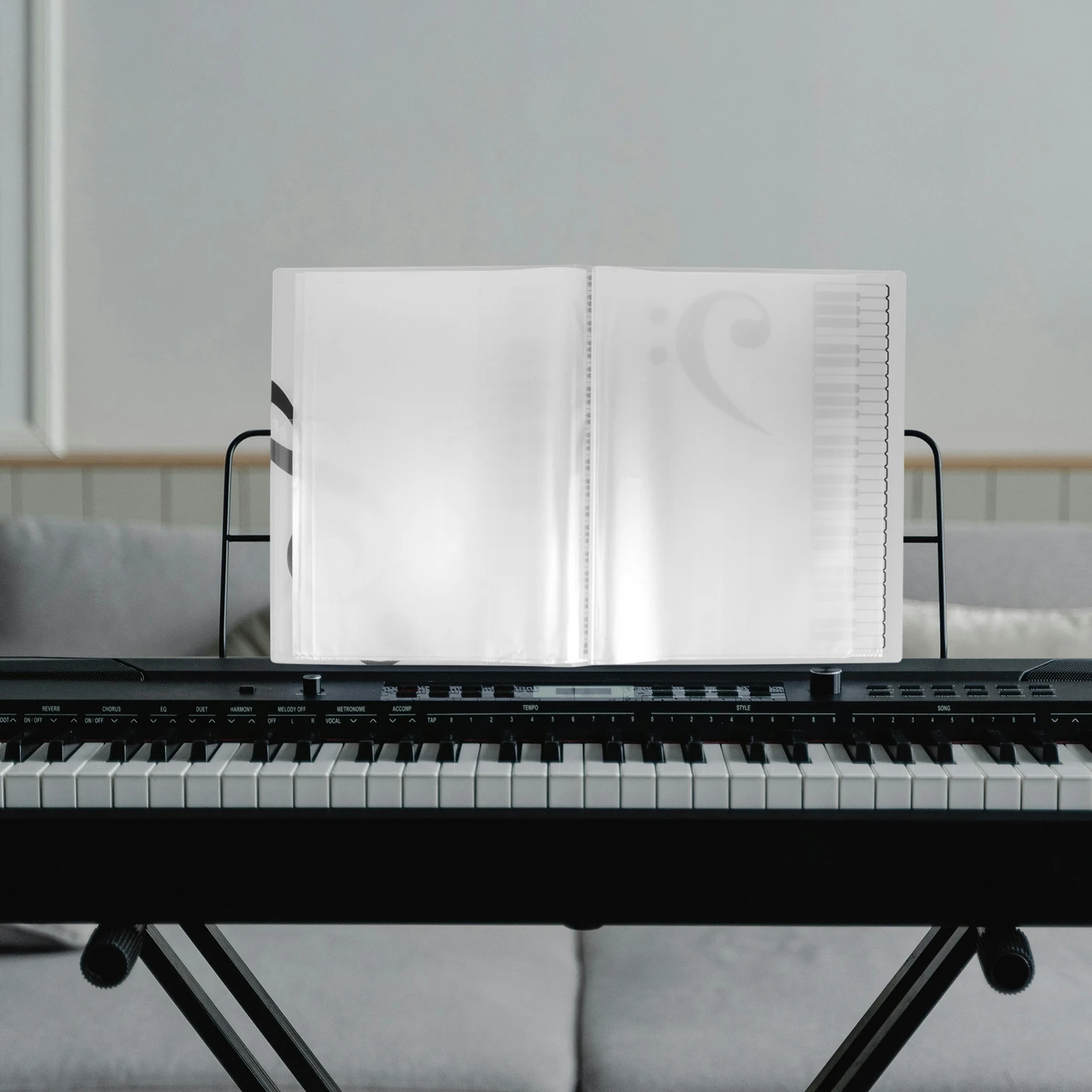 

Large Capacity Choral A4 80 Pages Matte Finish Lightweight Portable Elegant Design For Piano Sheet Music Holder