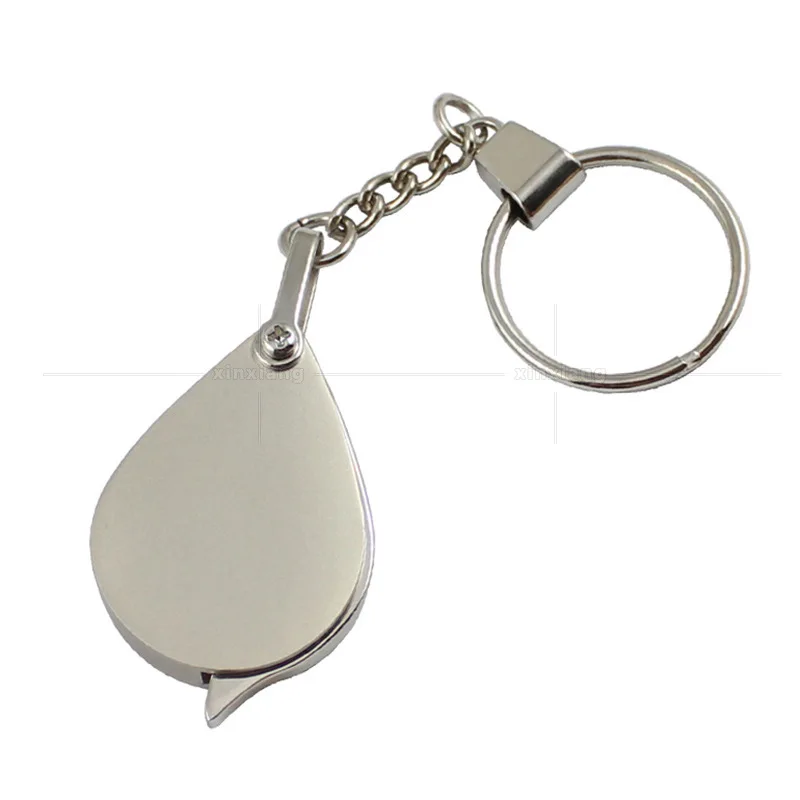 Jewelry Magnifying Glass Jewelers Eye Tool Jewellery Folding Lovely Magnifier Glasses 10X Magnification Metal with Key Chain