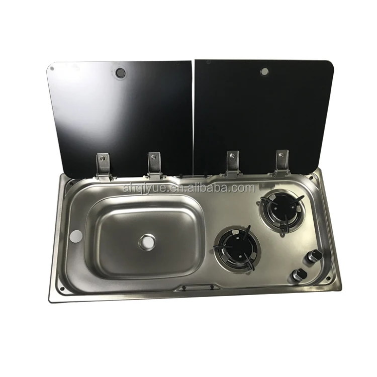 RV Gas Stove with Sink Combo 2-in-1 Kitchen Appliance for Motorhome/Camper