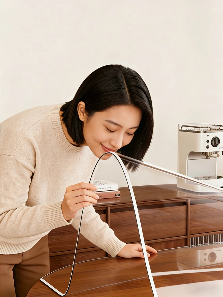 1.5mm thick transparent PVC soft glass table mat, waterproof and oil-proof, coffee table surface protector