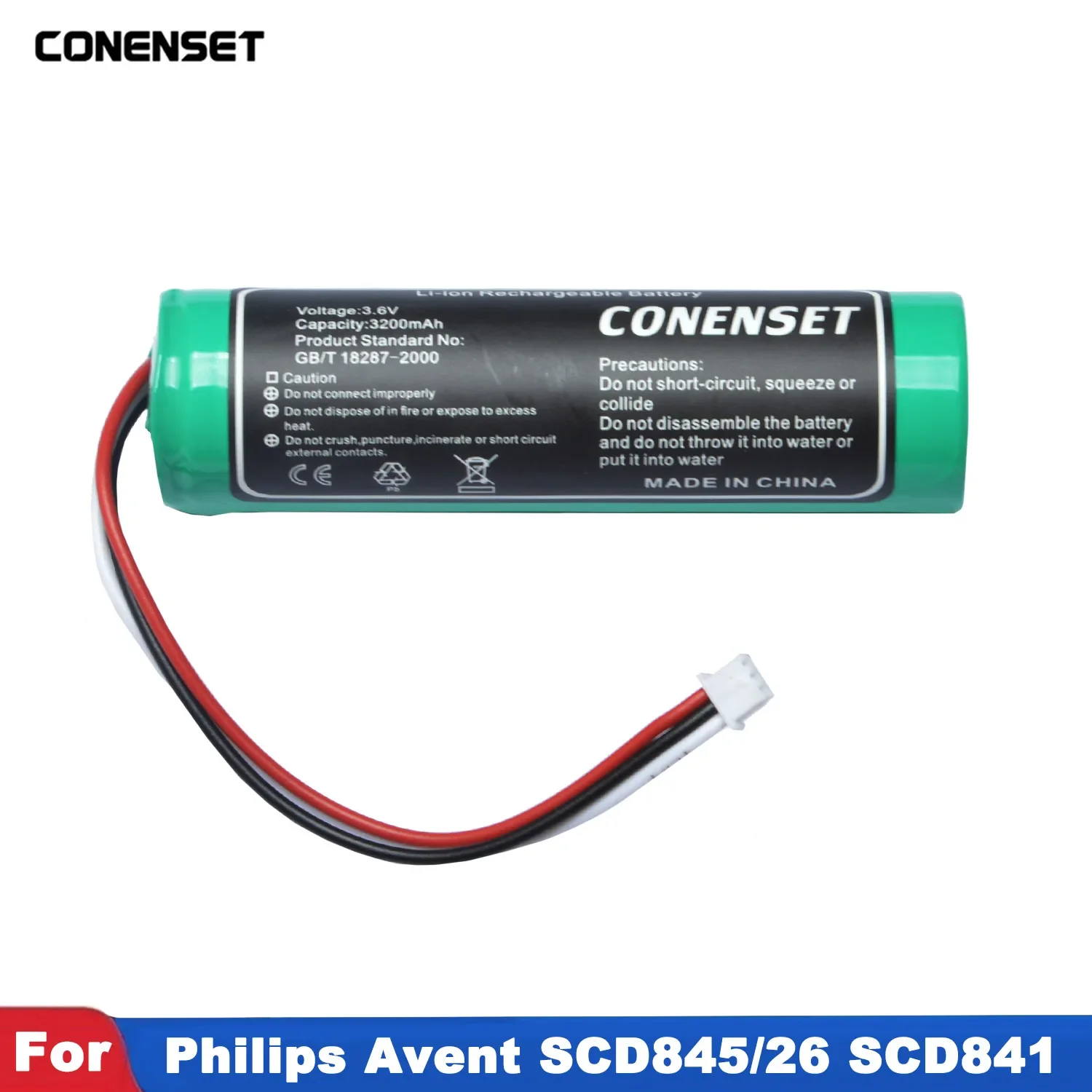 3.7V 3200mAh Replacement Battery For Philips Avent SCD833 SCD833/26  SCD835 SCD835/26 SCD843/26 Baby Monitor 1S1PBL1865-2.6