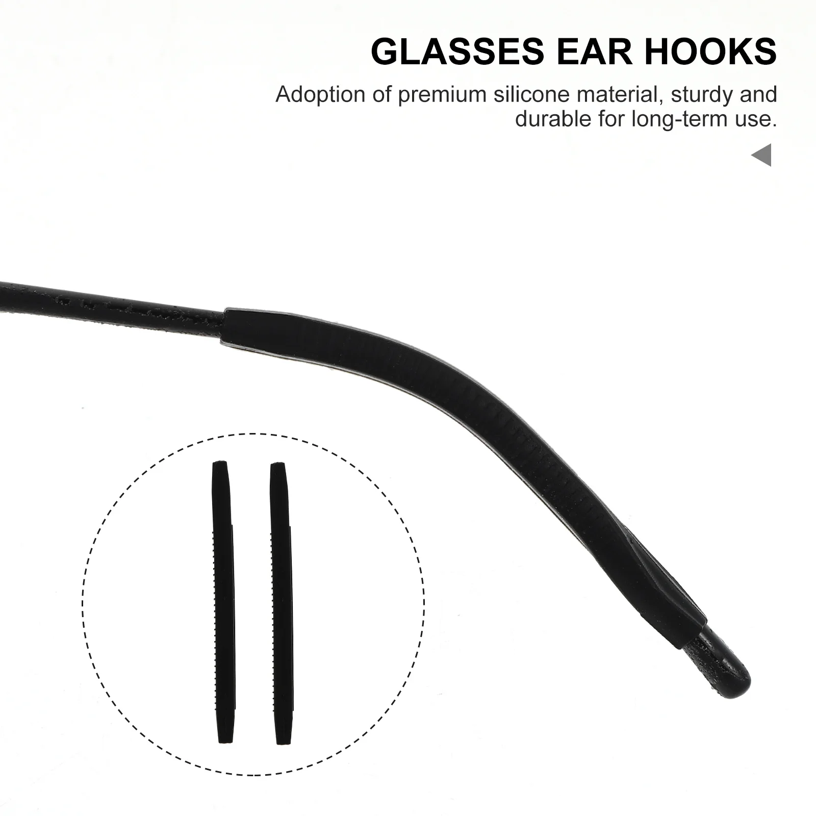 

10Pairs Glasses End Tips Silicone Ear Hooks Retainer Covers for Myopia Eyewear Fixation Non-Slip Leg Sleeves Outdoor Activity